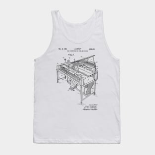 Piano Player Gifts - 1950 Grand Piano Patent Print Tank Top